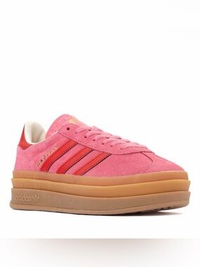 adidas Gazelle Bold Athletic Shoe - Rose Tone / Better Scarlet